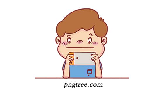 طفل يمسك الجوال بيدية ويلعب به